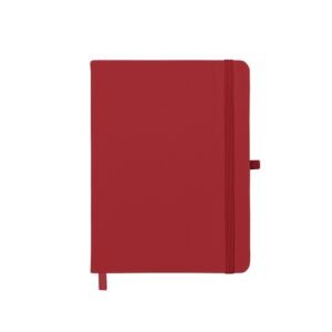 CADERNETA EMBORRACHADA COM PORTA CANETA - VERMELHO