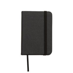 MINI CADERNETA SINTÉTICA BRILHANTE - PRETO