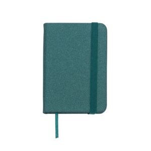 MINI CADERNETA SINTÉTICA BRILHANTE - VERDE