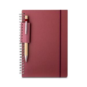 CADERNO A5 PAPEL RECICLADO - VERMELHO