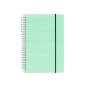CADERNO COM CAPA PLÁSTICA - AZUL
