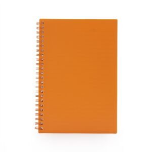 CADERNO A5 PLÁSTICO - LARANJA