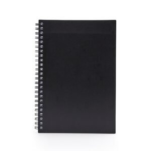 CADERNO A5 PLÁSTICO - PRETO