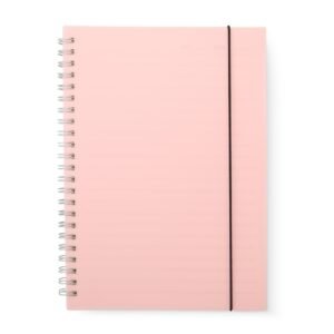 CADERNO A5 PLÁSTICO - ROSA