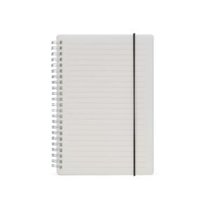 CADERNO COM CAPA PLÁSTICA - TRANSPARENTE