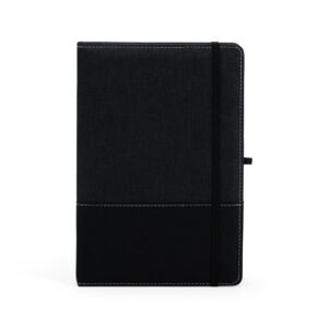 CADERNO A5 POLIÉSTER - PRETO