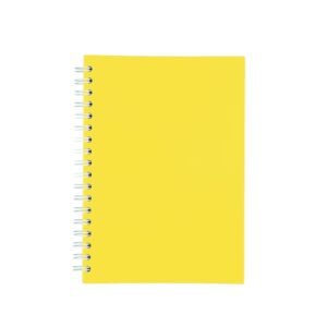 CADERNO CAPA FOSCA COM PAUTA - AMARELO