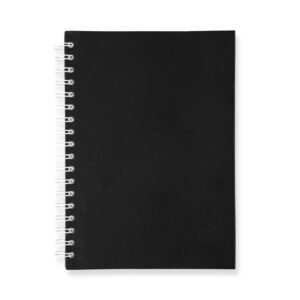 CADERNO CAPA FOSCA COM PAUTA - PRETO