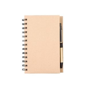 CADERNO ECOLÓGICO COM AUTOADESIVOS E CANETA - KRAFT
