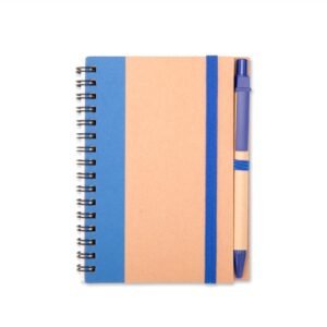 CADERNO ECOLÓGICO COM CANETA - AZUL