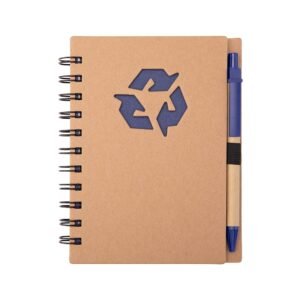 CADERNO ECOLÓGICO COM CANETA - AZUL