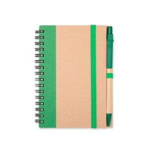 CADERNO ECOLÓGICO COM CANETA - VERDE