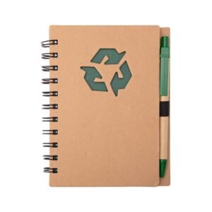 CADERNO ECOLÓGICO COM CANETA - VERDE