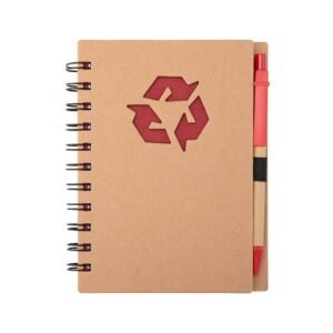 CADERNO ECOLÓGICO COM CANETA - VERMELHO