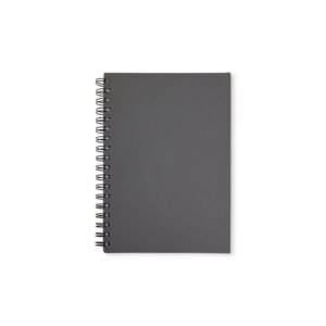 CADERNO CAPA EMBORRACHADA - CINZA