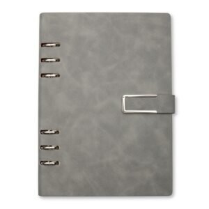 CADERNO FICHÁRIO PU - CINZA