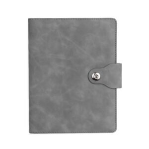 CADERNO FICHÁRIO PU - CINZA