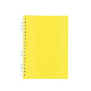 CADERNO LAMINADO COM PAUTA - AMARELO