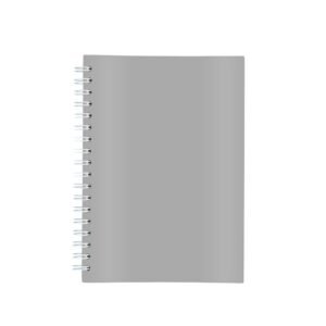 CADERNO LAMINADO COM PAUTA - CINZA