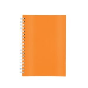 CADERNO LAMINADO COM PAUTA - LARANJA