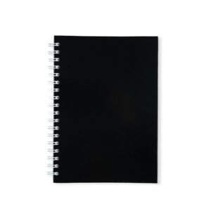 CADERNO LAMINADO COM PAUTA - PRETO