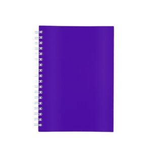 CADERNO LAMINADO COM PAUTA - ROXO