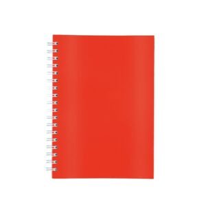 CADERNO LAMINADO COM PAUTA - VERMELHO