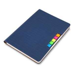 CADERNO C/ AUTOADESIVO - AZUL
