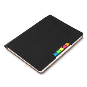 CADERNO C/ AUTOADESIVO - PRETO