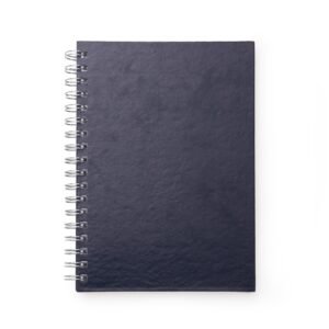 CADERNO C/ CAPA DE COURO SINTÉTICO 17 X 24CM - AZUL