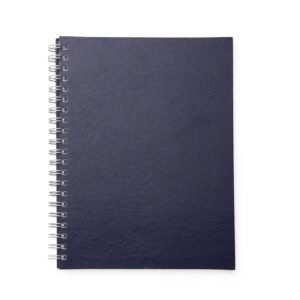 CADERNO C/ CAPA DE COURO SINTÉTICO 21 X 28 CM - AZUL