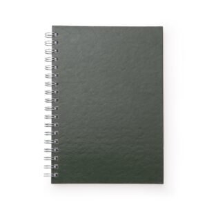 CADERNO C/ CAPA DE COURO SINTÉTICO 17 X 24CM - VERDE