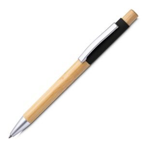 CANETA ALUMÍNIO E BAMBU - PRETO