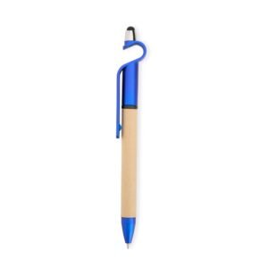 CANETA ECOLÓGICA TOUCH COM SUPORTE - AZUL