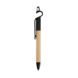 CANETA ECOLÓGICA TOUCH COM SUPORTE - PRETO