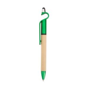 CANETA ECOLÓGICA TOUCH COM SUPORTE - VERDE