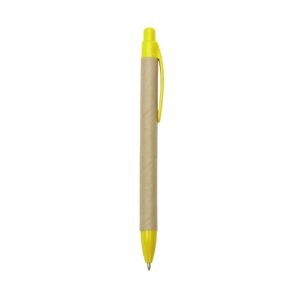CANETA ECOLÓGICA DET. PLÁSTICO - AMARELO