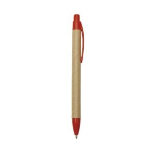 CANETA ECOLÓGICA DET. PLÁSTICO - VERMELHO
