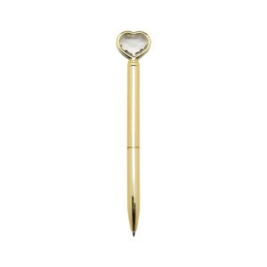 CANETA METAL CORAÇÃO - DOURADO