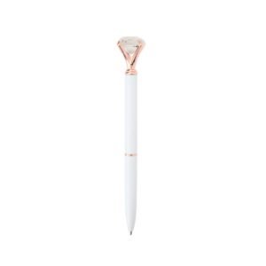 CANETA METAL DIAMANTE - BRANCO