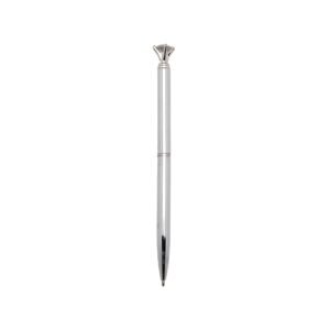 CANETA METAL DIAMANTE - PRATA