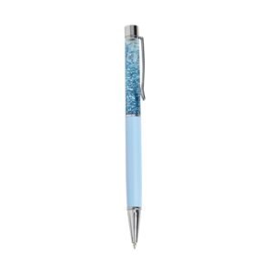 CANETA METAL GLITTER - AZUL
