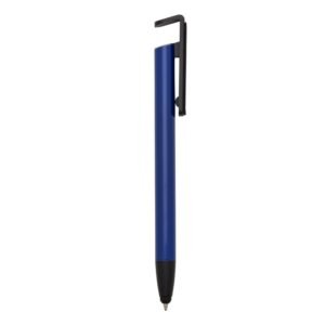 CANETA BASE CELULAR C/ LIMPADOR DE TELA E PORTA TOUCH - AZUL