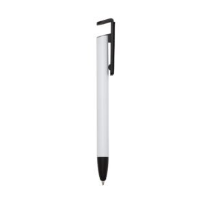 CANETA BASE CELULAR C/ LIMPADOR DE TELA E PORTA TOUCH - BRANCO