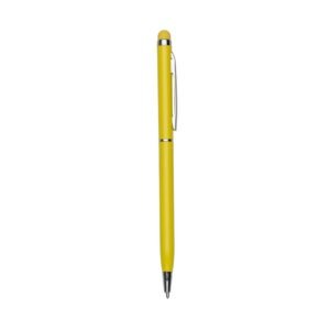 CANETA C/ 1 ANEL E PONTA TOUCH - AMARELO