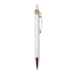 CANETA METAL TOUCH - BRANCO