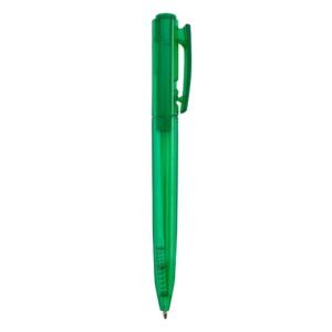 CANETA PLÁSTICA TRANSLUCIDA - VERDE