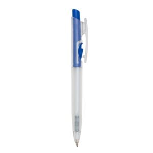 CANETA PLÁSTICA TRANSLUCIDA - AZUL
