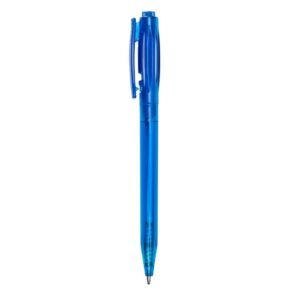 CANETA PLÁSTICA TRANSLUCIDA - AZUL