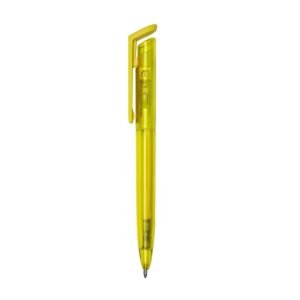 CANETA PLÁSTICA TRANSLUCIDA - AMARELO